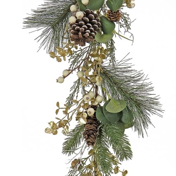 COPY - HGTV Home Collection Unlit Artificial Christmas Garland, Mixed Branch Ti… - Picture 2 of 5